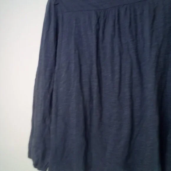 Lucky Brand Blouse Women S Long Sleeve Embroidery Boho Gray Pink - Picture 11 of 12